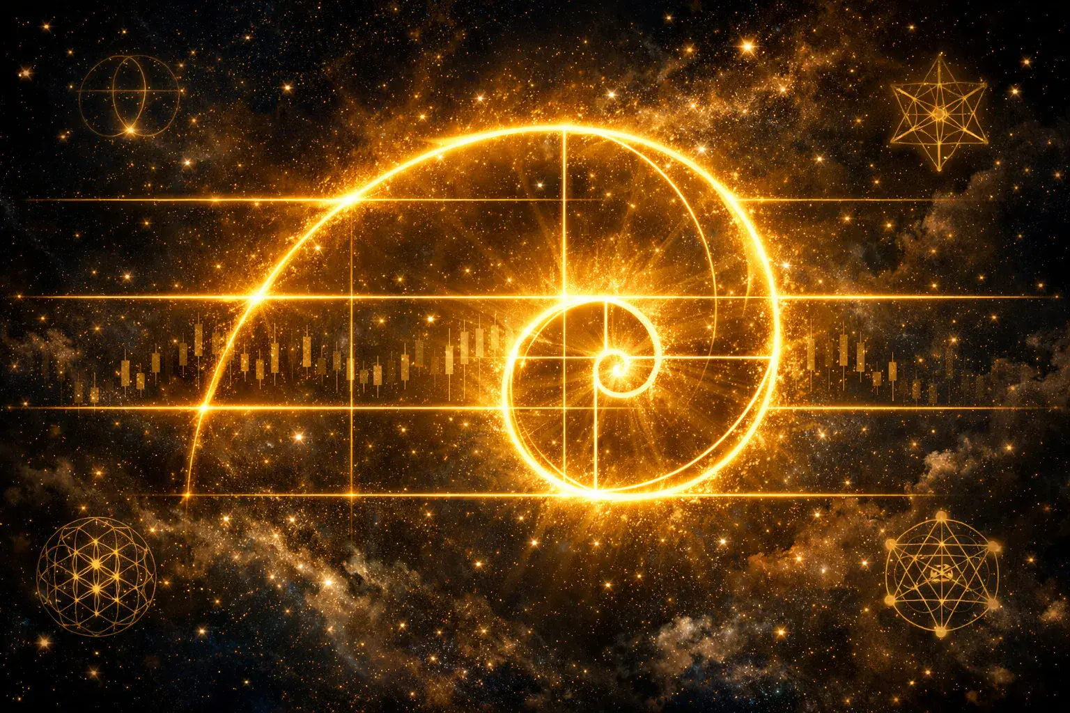 Fibonacci retracement golden ratios on crypto chart — professional trading levels and entry zones