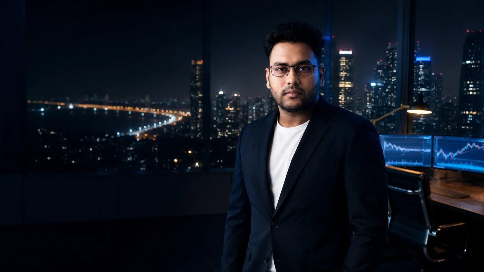 Avik Kanrar — founder of cRyPtO sMaRt, in his Kolkata workspace