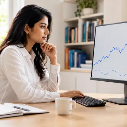 Analyst reading an indicator